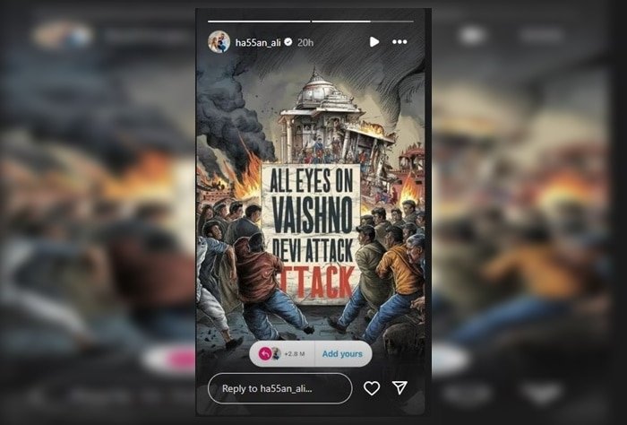 Hasan Alis All Eyes on Vaishno Devi Instagram Post Goes VIRAL Amid Reasi Attack