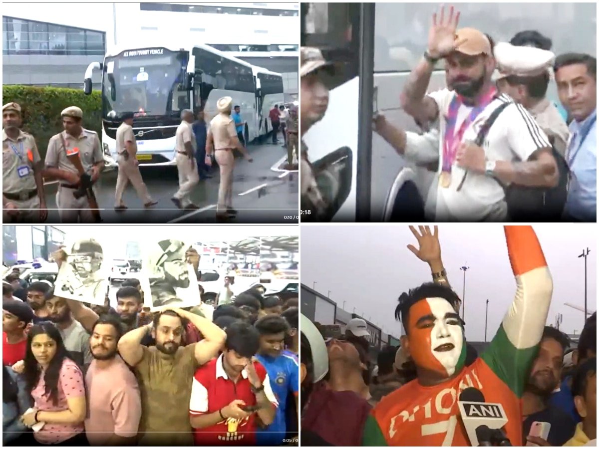 Welcome Champions! Rohit Sharma & Co. Land In Delhi With T20 World Cup 2024 Trophy, Fans Gather At Airport