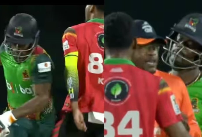 Andre Fletcher And Keemo Paul Engage Into Heated Conversation, Umpire Intervene To Separate Them In CPL 2024