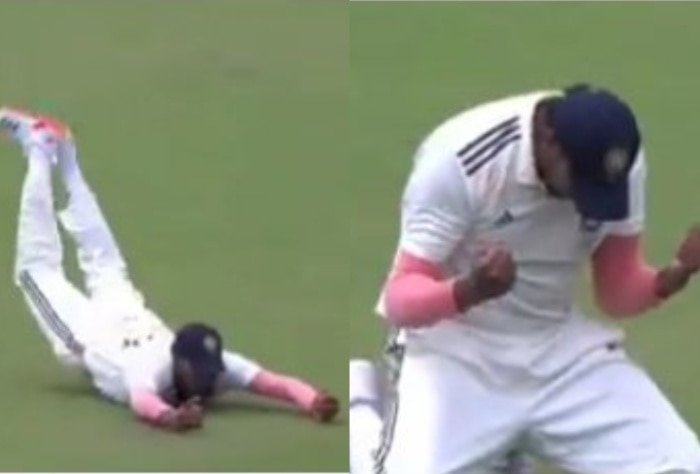 Flying-Rana Takes Phenomenal Catch To Dismiss Aryan Juyal In Duleep Trophy 2024