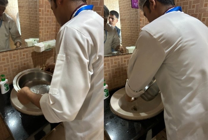 AFG Vs NZ, One-Off Test: Hygiene Goes for a toss as caterers use urinal washrooms to clean utensils At Greater Noda stadium