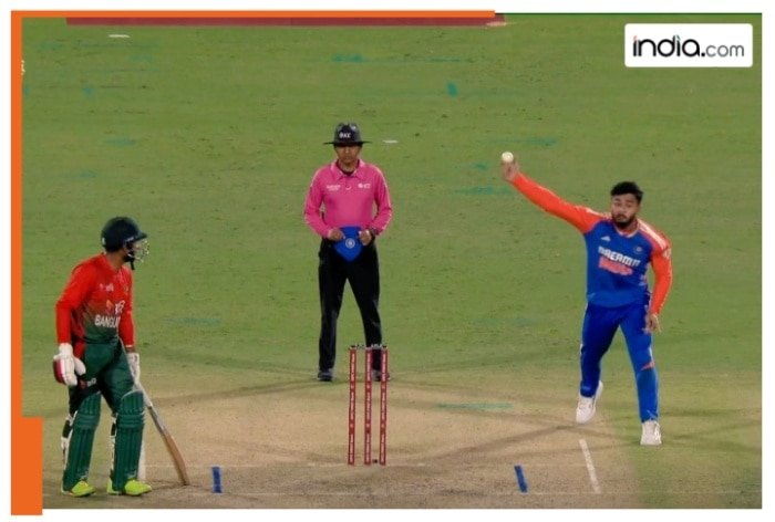 Riyan Parag’s bizarre no-ball from outside the pitch against Bangladesh in second T20I