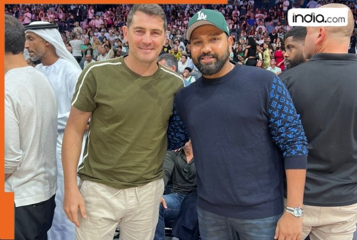 Real Madrid fan Rohit Sharma meets club legend Iker Casillas at NBA Abu Dhabi Games – See Picture