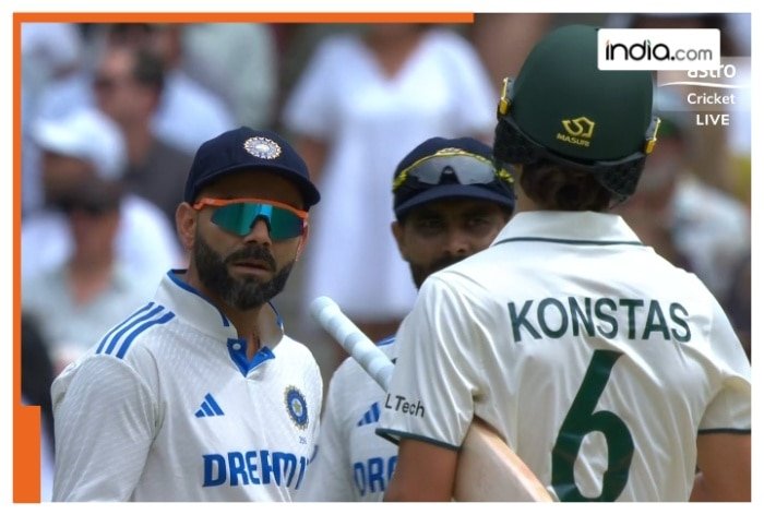 Virat Kohli gives shoulder tackle to debutant Sam Konstas, Umpires intervene to manage the fiery situation