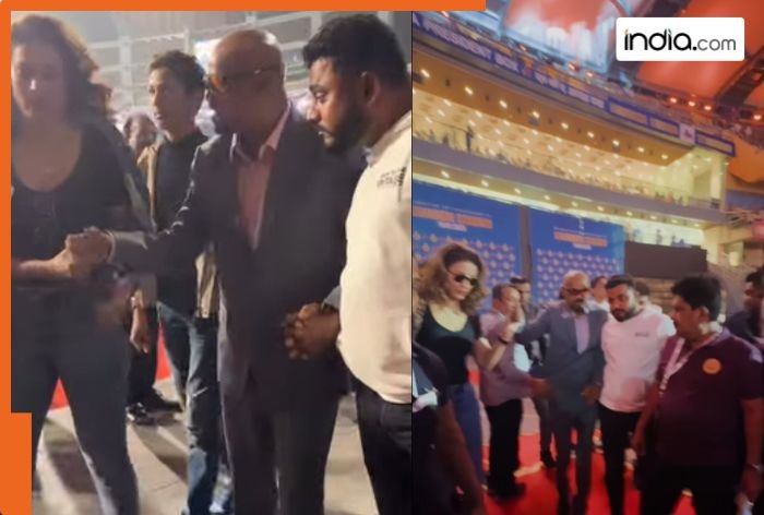 Vinod Kambli’s wife Andrea Hewitt helps star cricketer walk up during Wankhede Stadium function, video goes viral