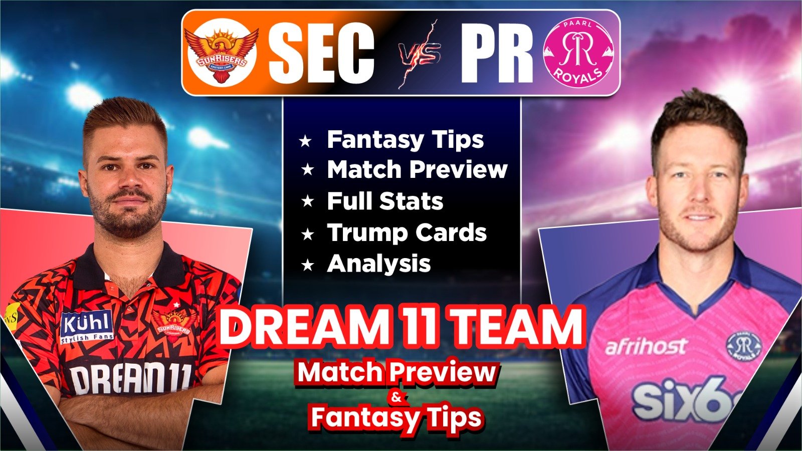 PR vs SEC Dream11 Team Today Prediction, MICT vs DSG Dream11 Fantasy Tips, Stats and Analysis